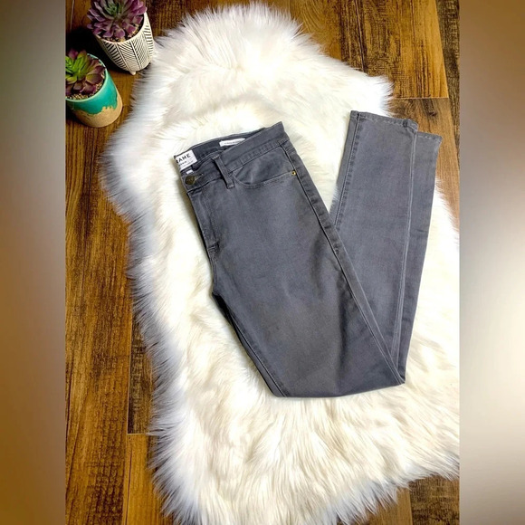 Frame Denim Le Skinny de Jeanne Light Gray Skinny Jeans - Picture 1 of 8